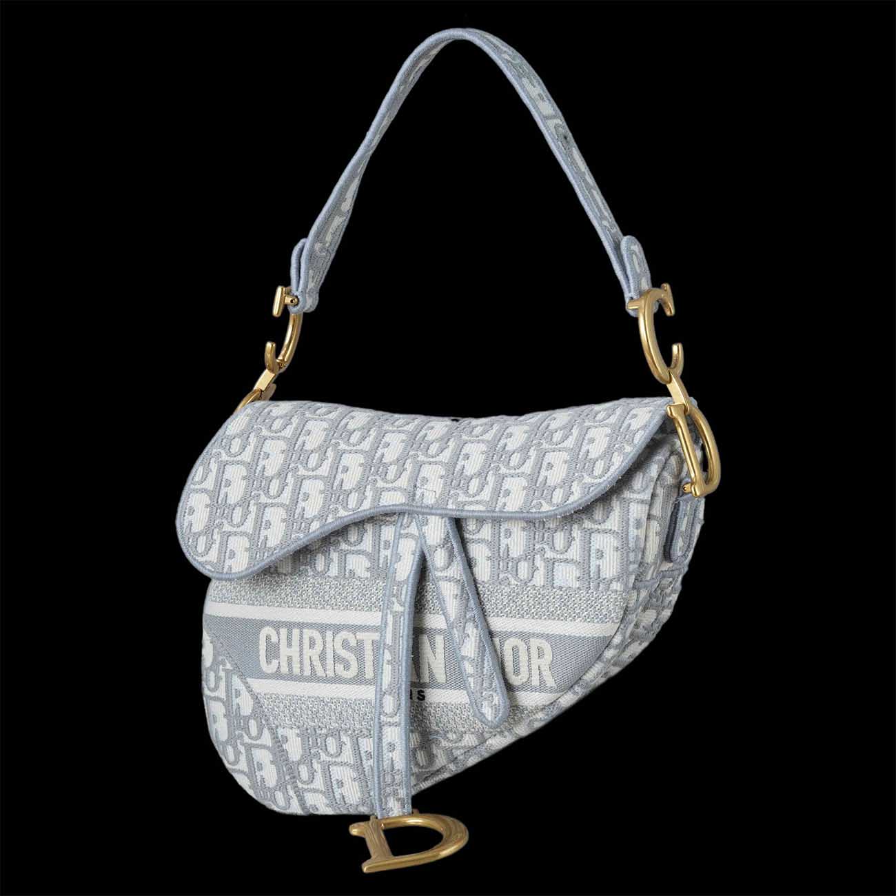 CHRISTIAN DIOR(USED)크리스찬디올 오블리크 새들백 미듐 & 스트랩